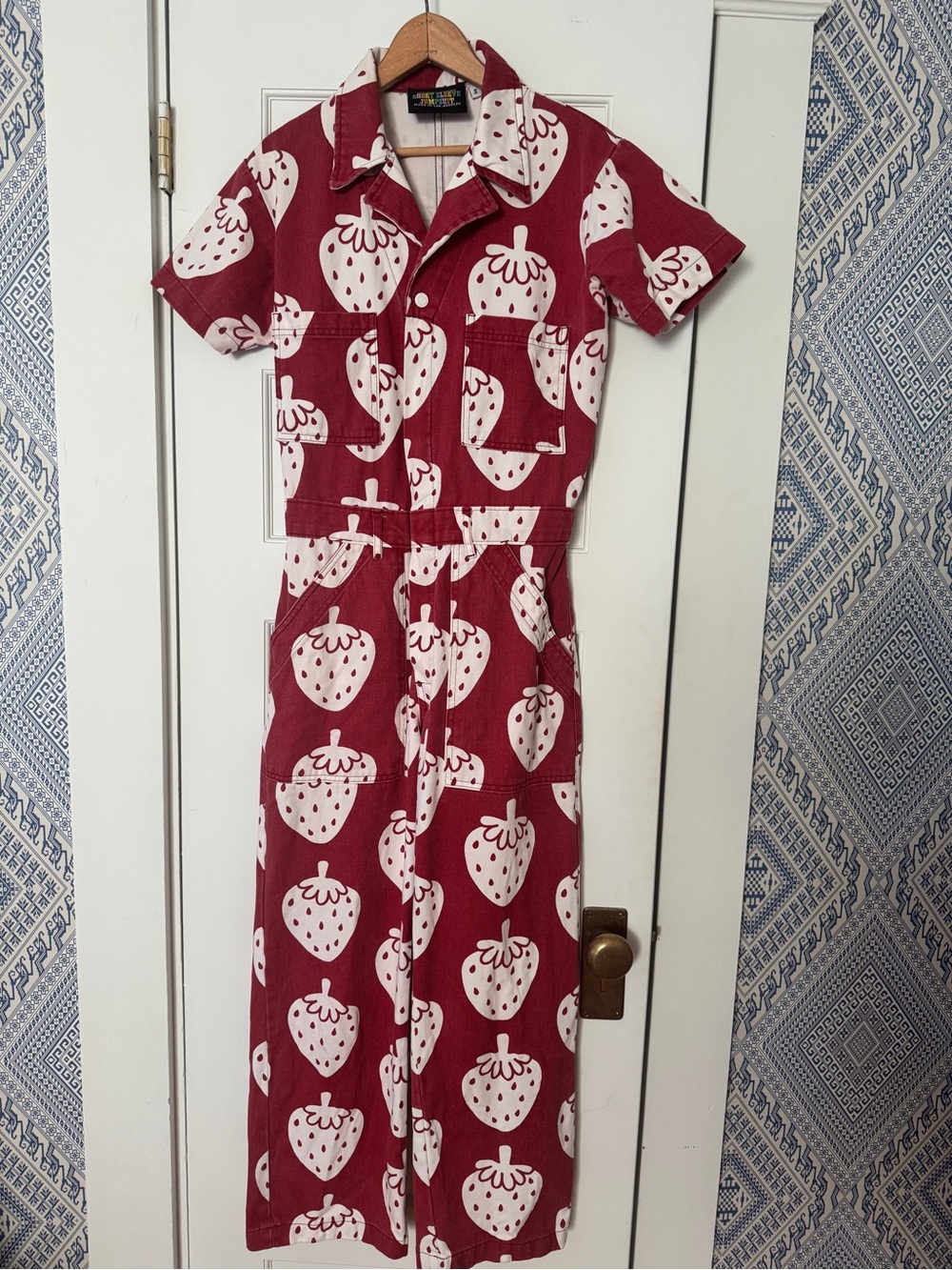 BIG BUD PRESS Strawberry Short Sleeve Jumpsuit